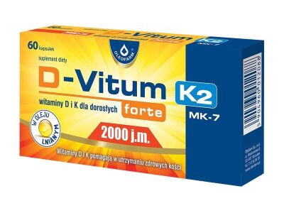 D-Vitum forte 2000j.m.+ K2 60 kapsułek