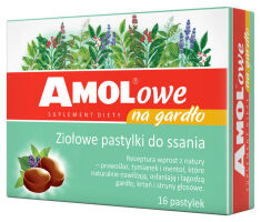 AMOLowe na gardło Pastylki do ssania 16 sztuk