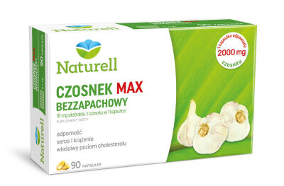 Naturell Czosnek MAX Bezzapachowy 90 kapsułek