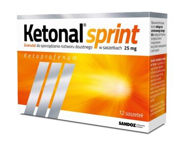 Ketonal Sprint 25mg x 12sasz.