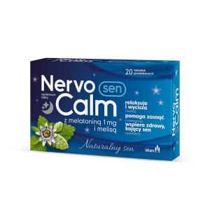 NervoCalm Sen melatonina1mg i melisa 20 tabletek