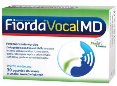 Fiorda Vocal MD o smaku owoców leśnych 30 pastylek