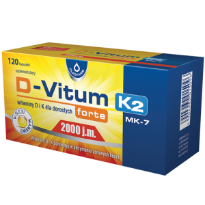 D-vitum Forte 2000 j.m +K2 120 kapsułek