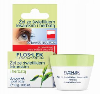 FLOS-LEK żel pod oczy ze swietlikiem i herbatą 15g 