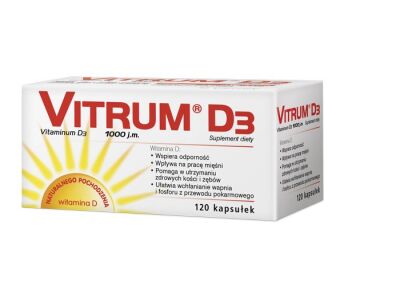 Vitrum D3 1000j.m 120 kapsułek