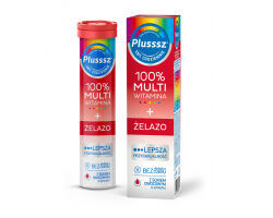 Plusssz 100% Multiwitamina + Żelazo x 20 tabletek musujących