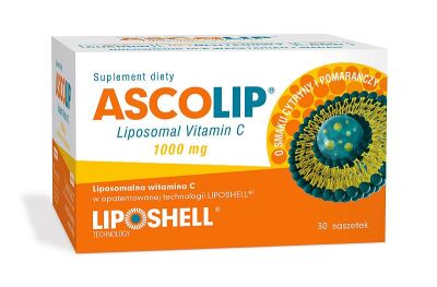 ASCOLIP® liposomalna witamina C 1000 mg smaku pomarańczy 30 saszetek